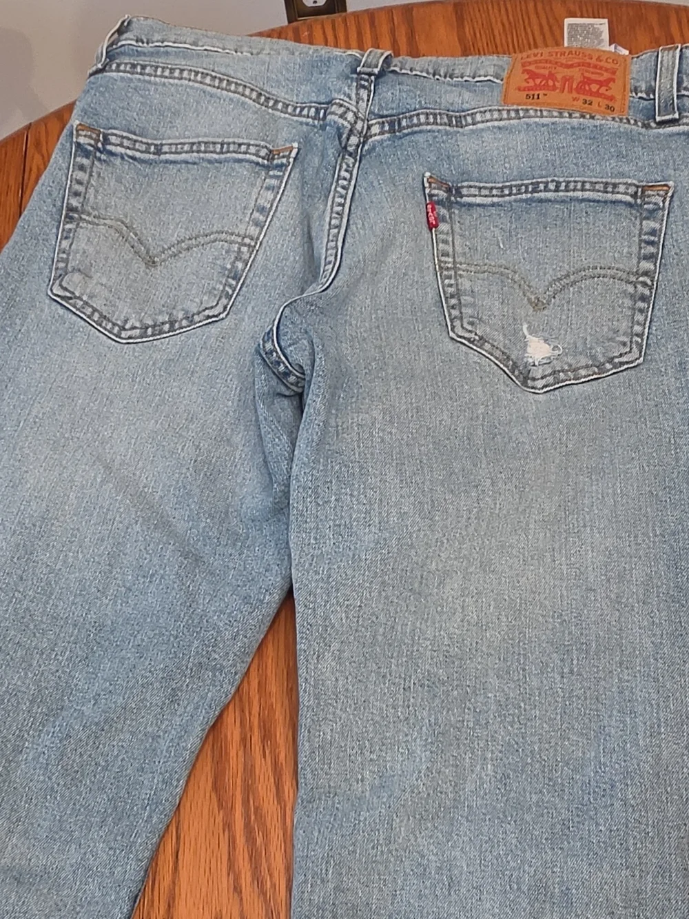 Levi's 511 Distressed Slim Fit Men’s Jeans - Light Blue